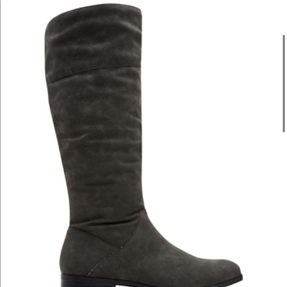 Style & Co Kelimae Wide-Calf Scrunched Boots Gray - Picture 7 of 8